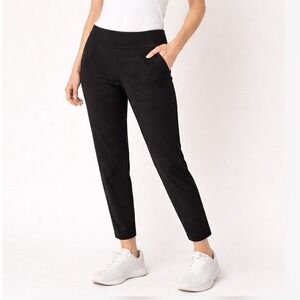 Athleta Black Cropped Ankle Pants Womens Size 2‎ Elastic Waist